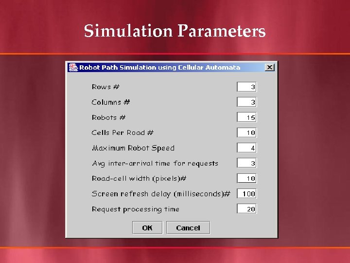 Simulation Parameters 