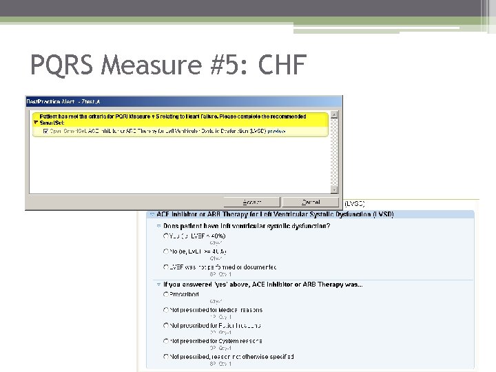PQRS Measure #5: CHF 