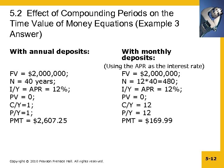 5. 2 Effect of Compounding Periods on the Time Value of Money Equations (Example