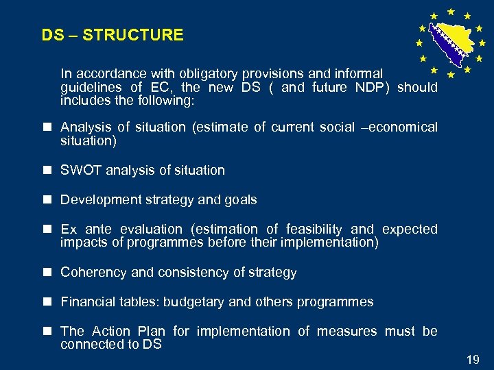 DS – STRUCTURE In accordance with obligatory provisions and informal guidelines of EC, the