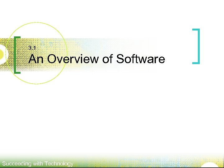 3. 1 An Overview of Software Succeeding with Technology 