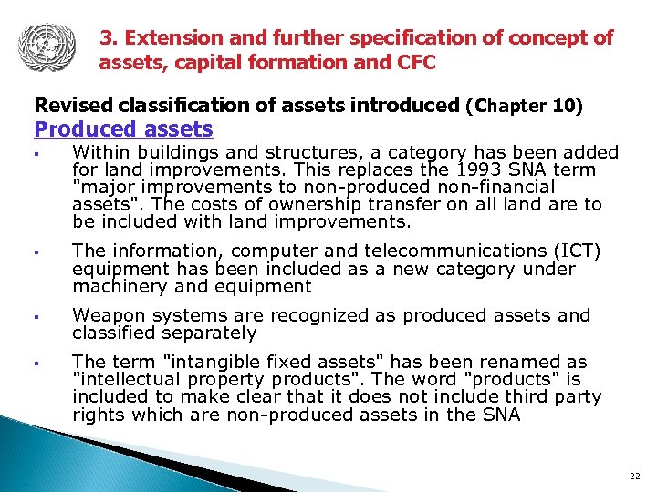 3. Extension and further specification of concept of assets, capital formation and CFC Revised