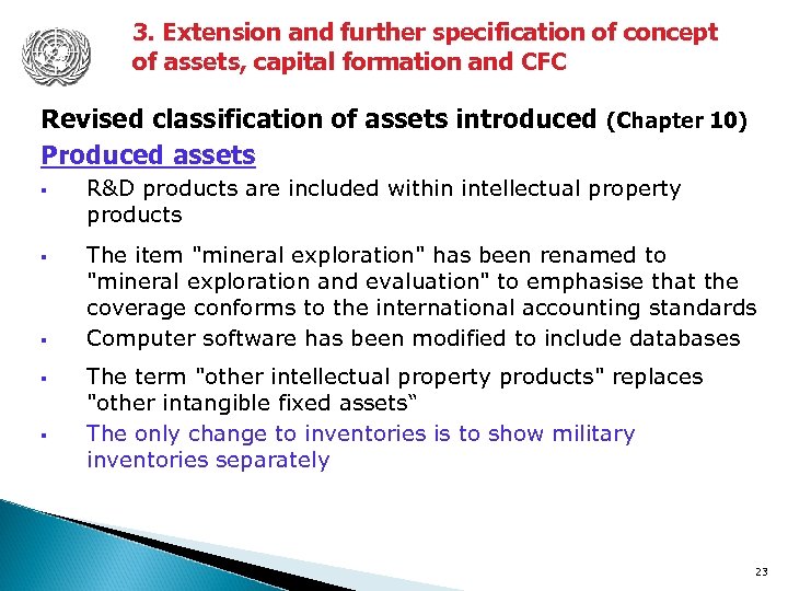 3. Extension and further specification of concept of assets, capital formation and CFC Revised