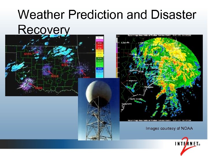 Weather Prediction and Disaster Recovery Images courtesy of NOAA 