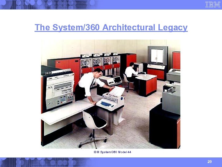 The System/360 Architectural Legacy IBM System/360 Model 44 20 