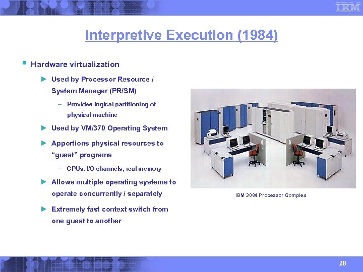 Interpretive Execution (1984) § Hardware virtualization ► Used by Processor Resource / System Manager