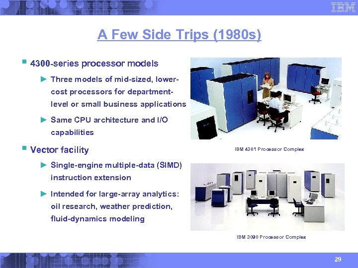 A Few Side Trips (1980 s) § 4300 -series processor models ► Three models