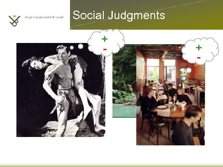Social Judgments + - + - 