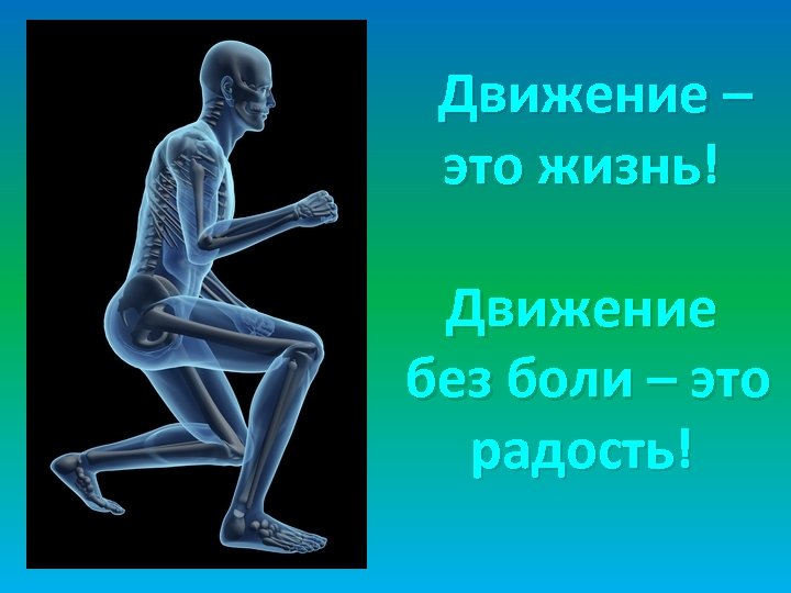 Движение – это жизнь! Движение без боли – это радость! 