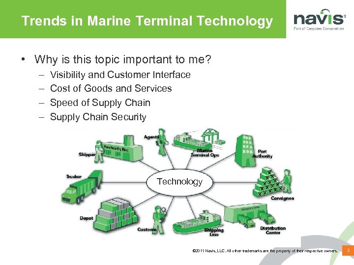 Trends in Marine Terminal Technology • Why is this topic important to me? –