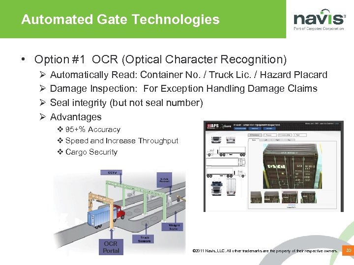 Automated Gate Technologies • Option #1 OCR (Optical Character Recognition) Ø Ø Automatically Read: