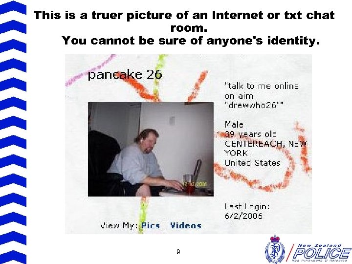 This is a truer picture of an Internet or txt chat room. You cannot