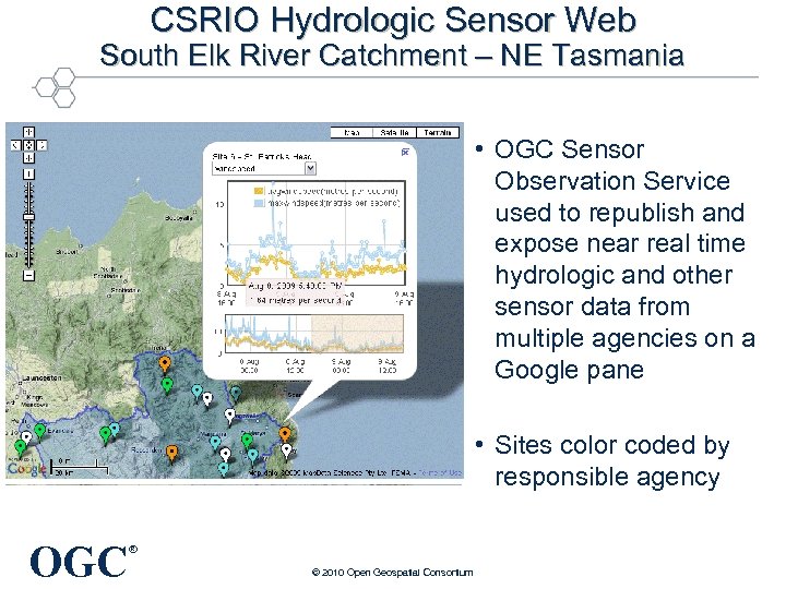 CSRIO Hydrologic Sensor Web South Elk River Catchment – NE Tasmania • OGC Sensor
