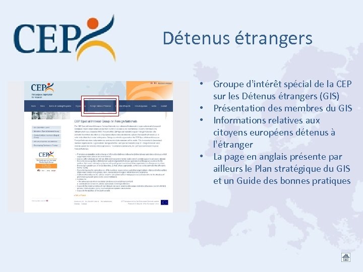 Détenus étrangers • Groupe d'intérêt spécial de la CEP sur les Détenus étrangers (GIS)