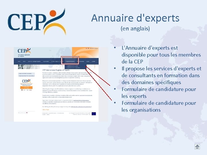 Annuaire d'experts (en anglais) • L'Annuaire d'experts est disponible pour tous les membres de