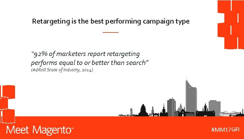 Retargeting is the best performing campaign type “ 92% of marketers report retargeting performs