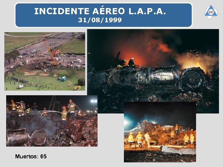 INCIDENTE AÉREO L. A. P. A. 31/08/1999 A Muertos: 65 