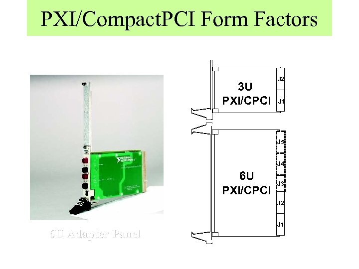 PXI/Compact. PCI Form Factors 3 U PXI/CPCI J 2 64 -bit PCI and PXI