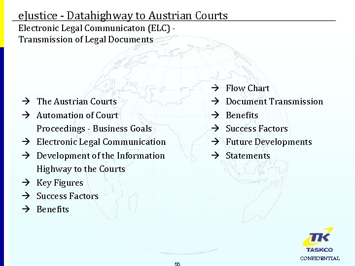 e. Justice - Datahighway to Austrian Courts Electronic Legal Communicaton (ELC) Transmission of Legal