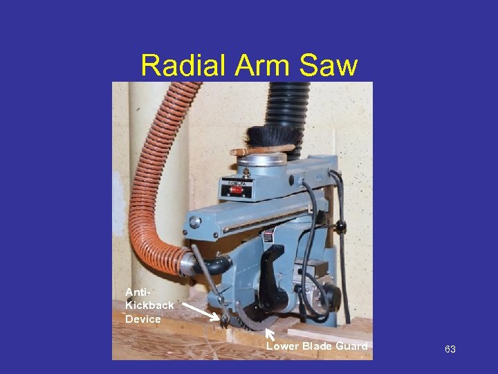 Radial Arm Saw Anti. Kickback Device Lower Blade Guard 63 