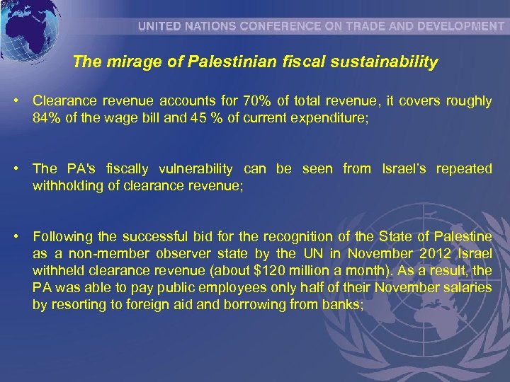 The mirage of Palestinian fiscal sustainability • Clearance revenue accounts for 70% of total