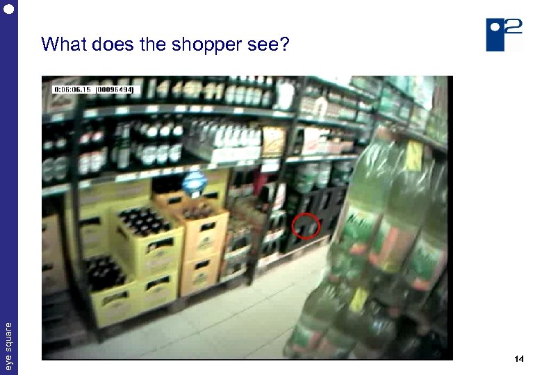 eye square What does the shopper see? 14 