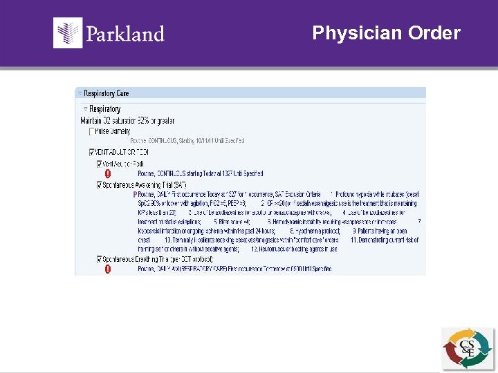 Physician Order 