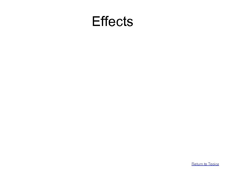 Effects Return to Topics 