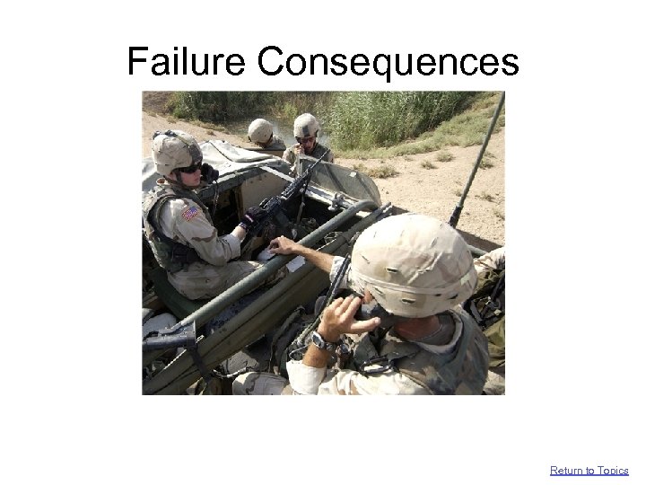 Failure Consequences Return to Topics 