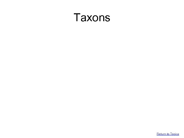 Taxons Return to Topics 