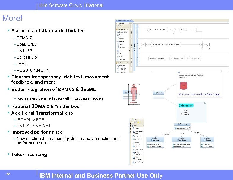 IBM Software Group | Rational More! § Platform and Standards Updates – BPMN 2
