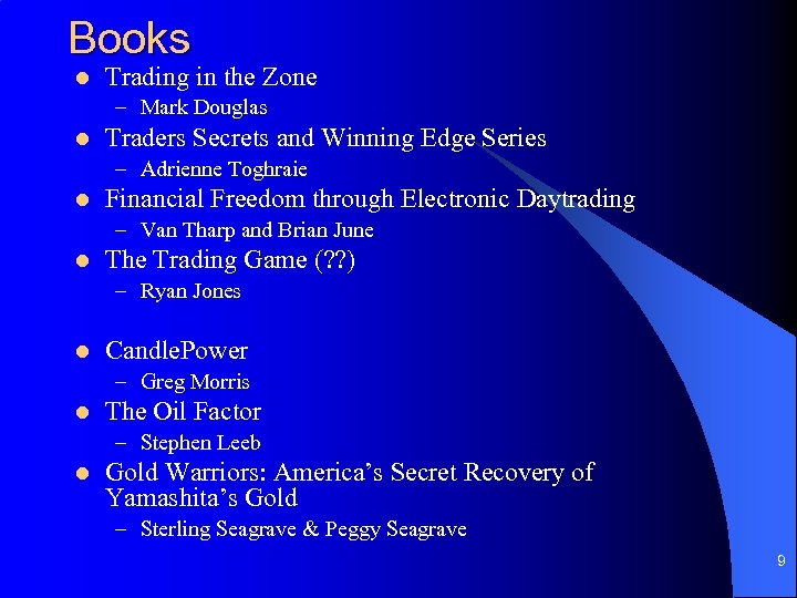 Books l Trading in the Zone – Mark Douglas l Traders Secrets and Winning