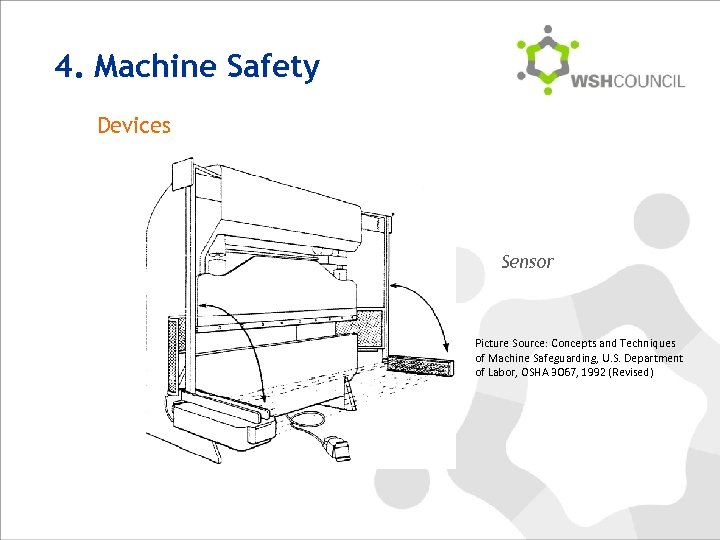 4. Machine Safety Devices Sensor Picture Source: Concepts and Techniques of Machine Safeguarding, U.