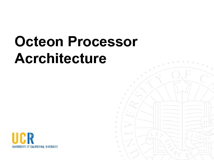 Octeon Processor Acrchitecture 