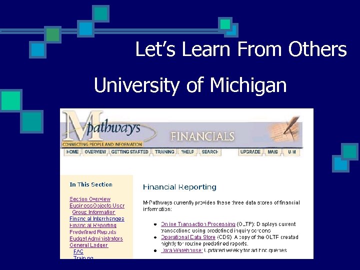 Let’s Learn From Others University of Michigan 