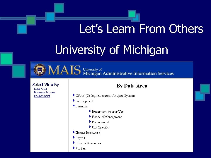 Let’s Learn From Others University of Michigan 
