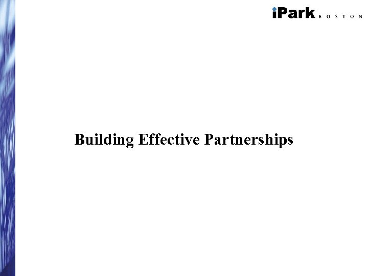 Building Effective Partnerships 