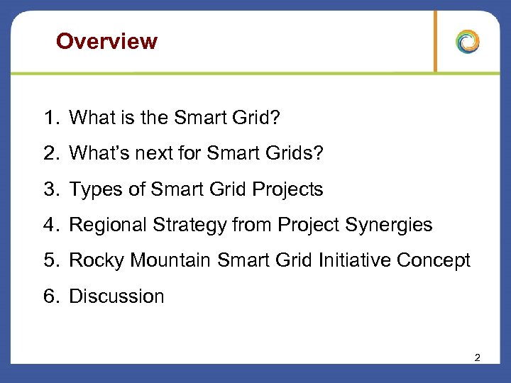 Overview 1. What is the Smart Grid? 2. What’s next for Smart Grids? 3.