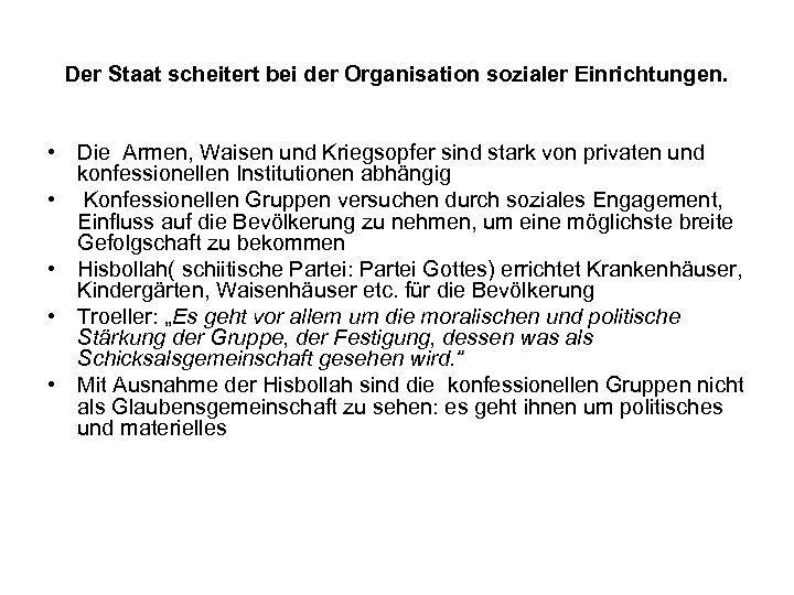 Der Staat scheitert bei der Organisation sozialer Einrichtungen. • Die Armen, Waisen und Kriegsopfer