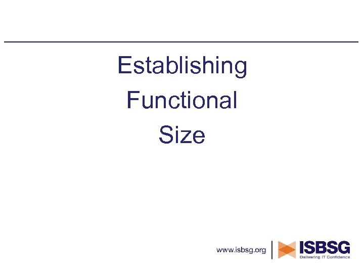 Establishing Functional Size 