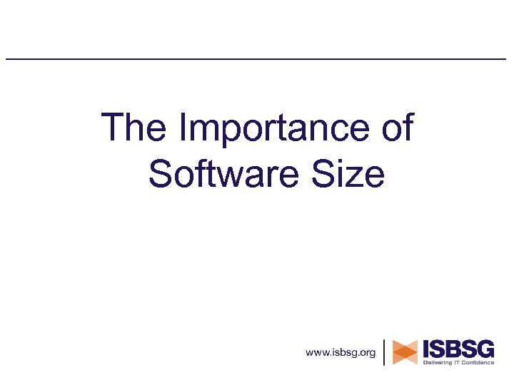 The Importance of Software Size 