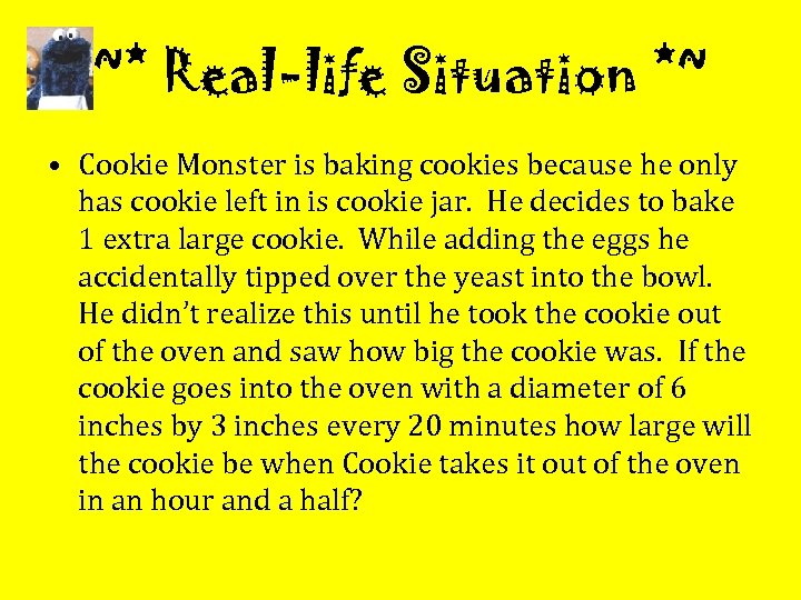 ~* Real-life Situation *~ • Cookie Monster is baking cookies because he only has