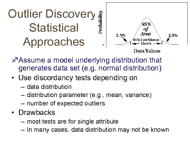 Outlier Discovery: Statistical Approaches f. Assume a model underlying distribution that generates data set