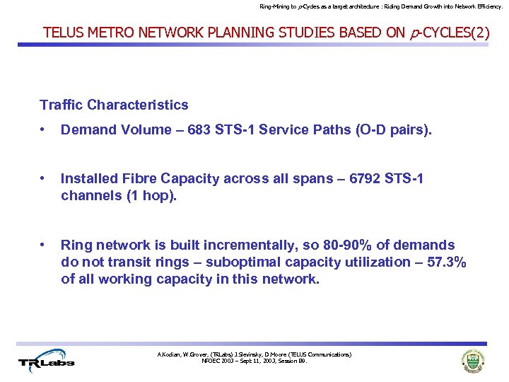 Ring-Mining to p-Cycles as a target architecture : Riding Demand Growth into Network Efficiency.