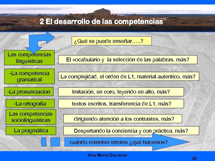 2 El desarrollo de las competencias ¿Qué se puede enseñar…. . ? Las competencias