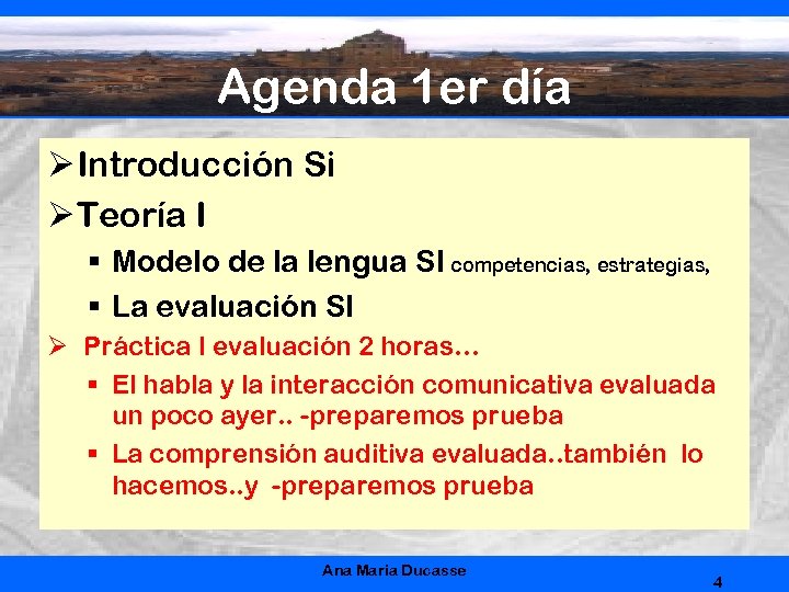 Agenda 1 er día Ø Introducción Si Ø Teoría I § Modelo de la