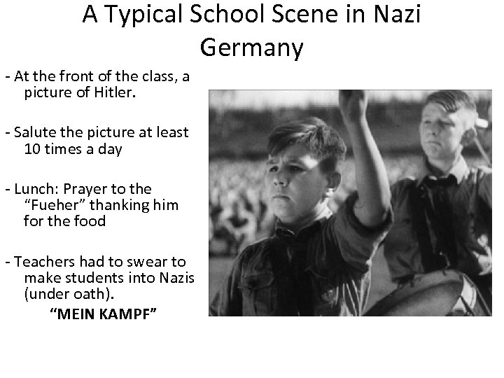 A Typical School Scene in Nazi Germany - At the front of the class,