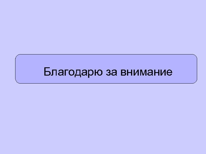 Благодарю за внимание 