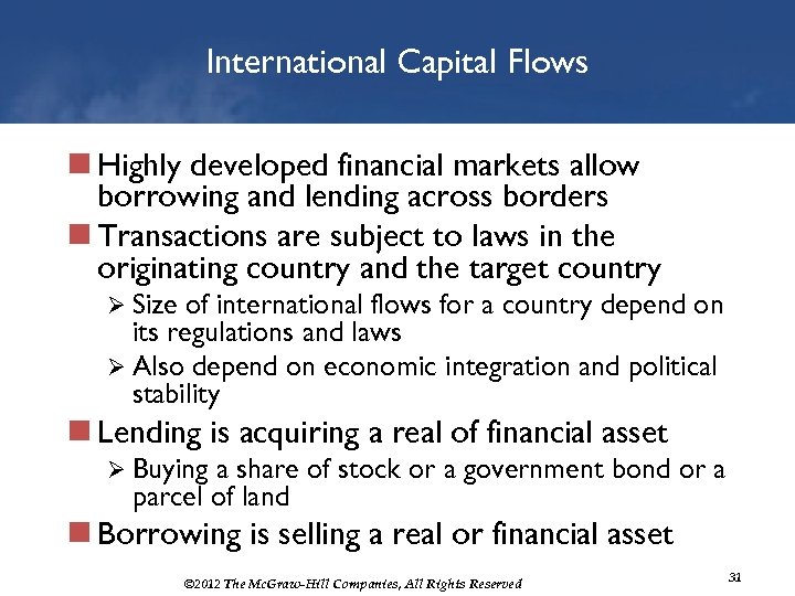 Chapter 26 International Trade and Capital Flows