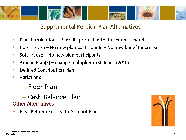 Supplemental Pension Plan Alternatives • • • Plan Termination – Benefits protected to the